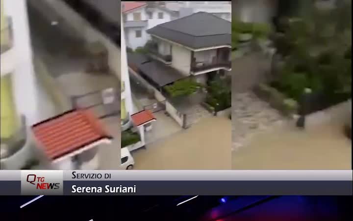 Maltempo, disagi ad Ad Alba Adriatica dove è stata chiusa una scuola per allagamento