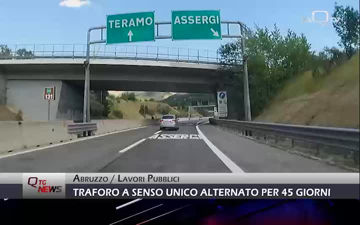 Traforo del Gran Sasso a senso unico alternato da ottobre per 45 giorni