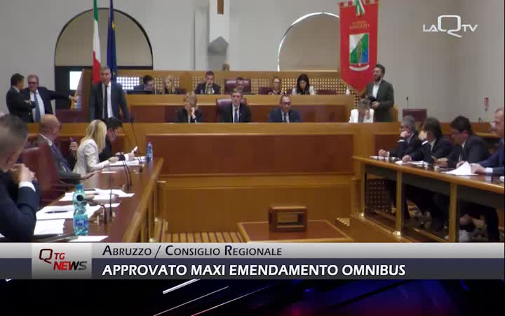 Consiglio regionale Abruzzo: approvato maxi emendamento omnibus