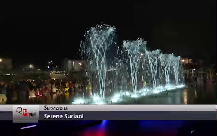 Inaugurata  a Montorio la fontana luminosa e danzante: è la più grande d’Italia