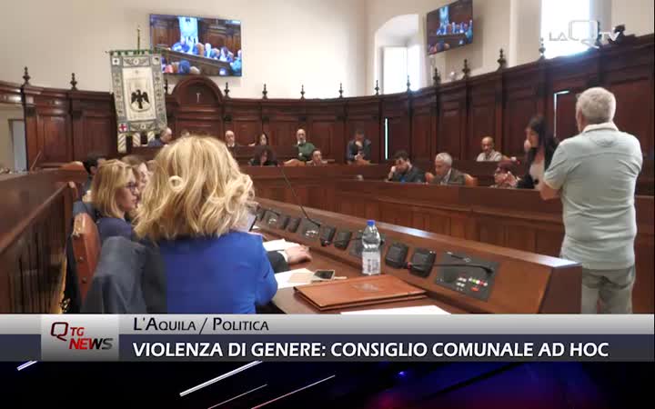 Violenza di genere: lunedì a L'Aquila consiglio comunale ad hoc