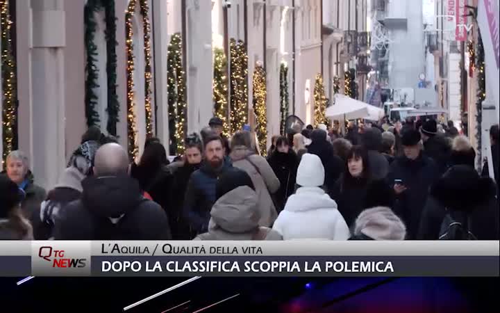 Qualità della vita, dopo la classifica scoppia la polemica a L'Aquila