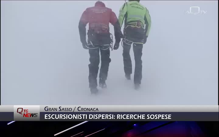 Escursionisti dispersi sul Gran Sasso: ancora sospese le ricerche