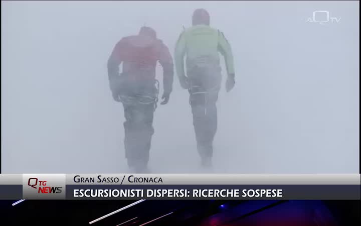 Gran Sasso d'Italia: escursionisti dispersi, ricerche sospese