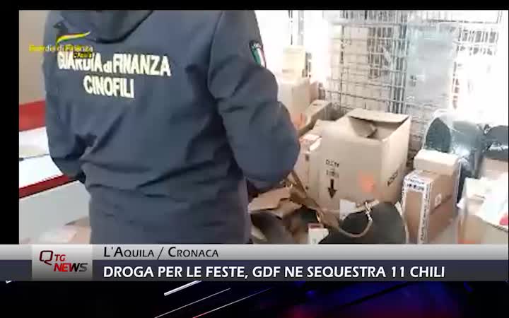 Droga per le festività: la Gdf dell'Aquila sequestra 11 chilogrammi d Hashish