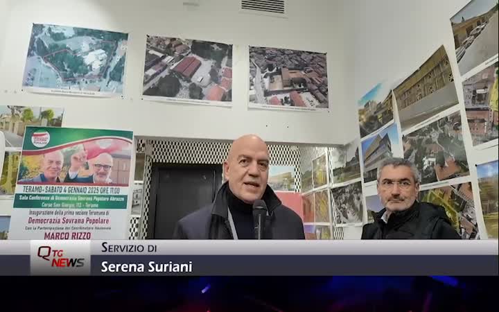 Marco rizzo, Democrazia Sovrana e Popolare, ha inaugurato la prima sezione teramana del partito