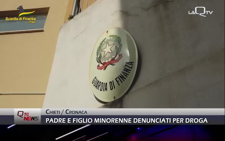 Chieti: controlli antidroga della GDF, padre e figlio denunciati